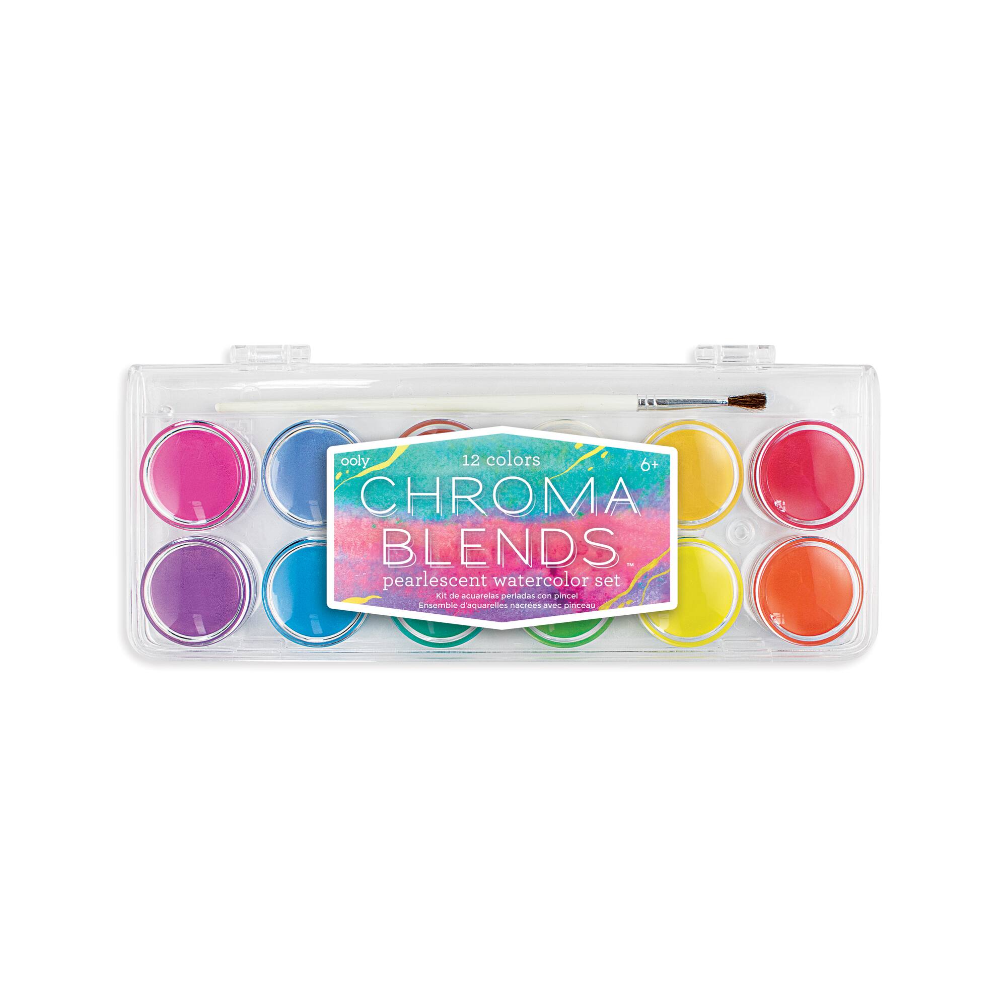 OOLY Chroma Blends Pearlescent Watercolor Paint Set